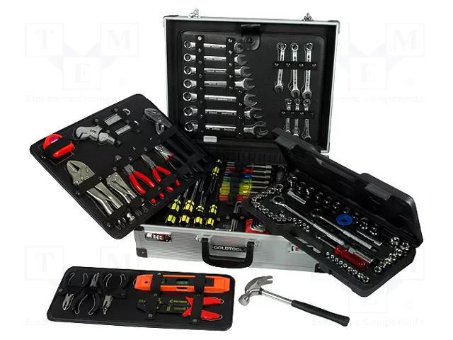 Kit: keys; 6-angles,socket spanner; 119pcs. GOLDTOOL GT-5000