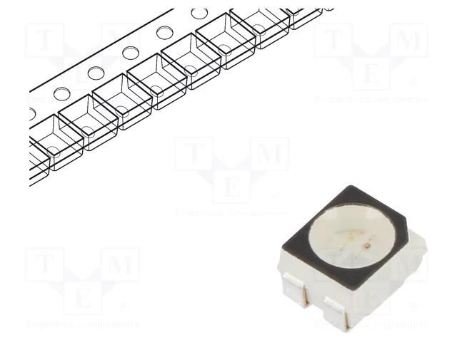 LED; red/blue; SMD; 3528,PLCC4; 3.5x2.8x1.9mm; 120°; 20mA REFOND RF-P5RA30BS-B23-WE