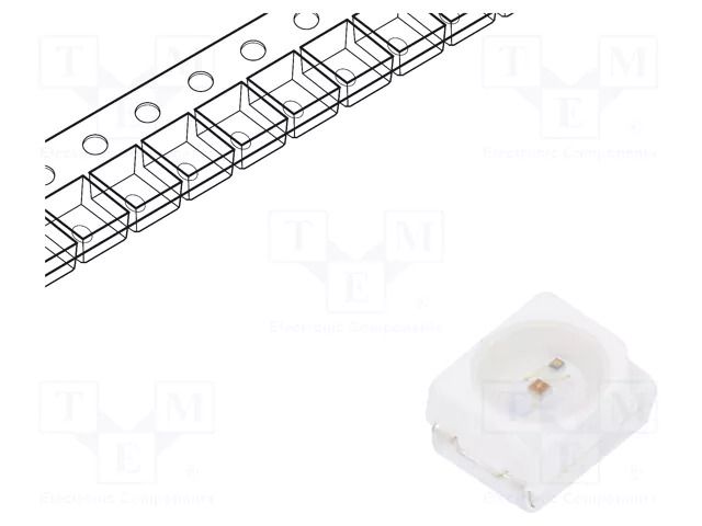 LED; red; SMD; 3528,PLCC2; 542÷1192mcd; 1.8÷2.4VDC; 3.5x2.8x1.9mm REFOND RF-RURA30TS-CE