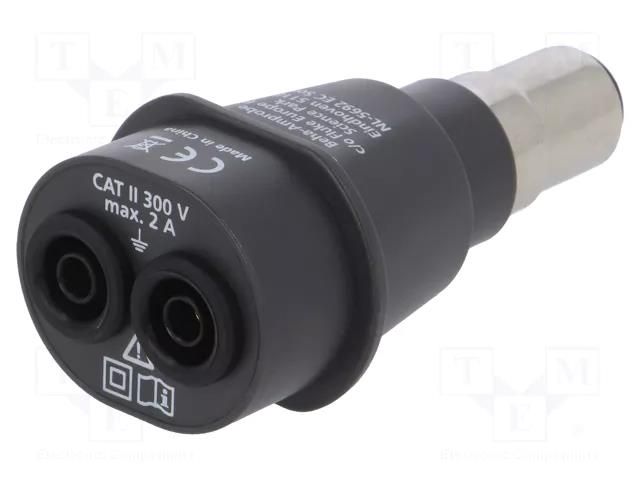 Adapter; 4mm; Cap: B15 BEHA-AMPROBE ADPTR-B15-EUR