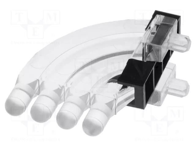 Fiber for LED; Ø3mm; No.of mod: 4; round; Front: convex MENTOR 1276.1004