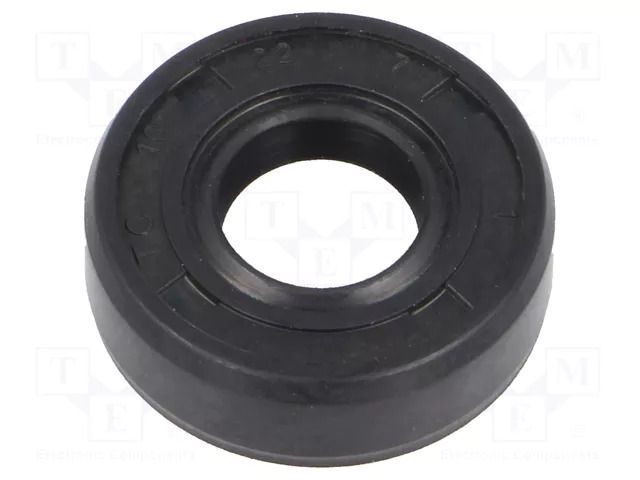 Oil seal; NBR caoutchouc; Thk: 7mm; -40÷100°C; Shore hardness: 70 ORING USZCZELNIENIA TECHNICZNE S-10X22X7-AOTC-N