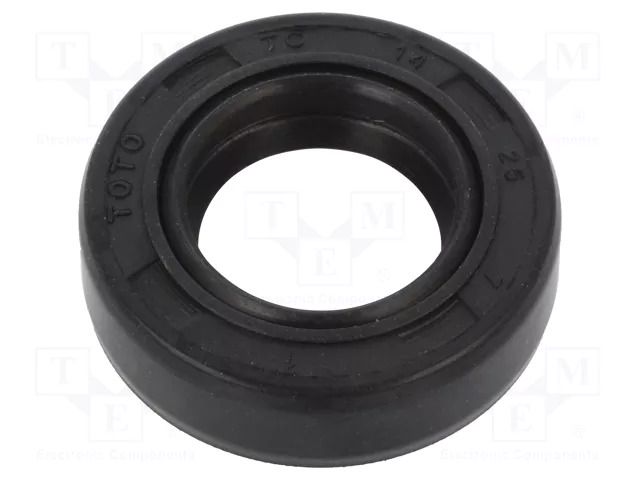 Oil seal; NBR caoutchouc; Thk: 7mm; -40÷100°C; Shore hardness: 70 ORING USZCZELNIENIA TECHNICZNE S-14X25X7-AOTC-N