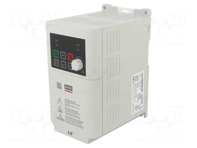 Inverter; Max motor power: 0.75kW; Usup: 200÷240VAC; 0÷400Hz; IN: 7 LS ELECTRIC LSLV0008M1001EOFNA