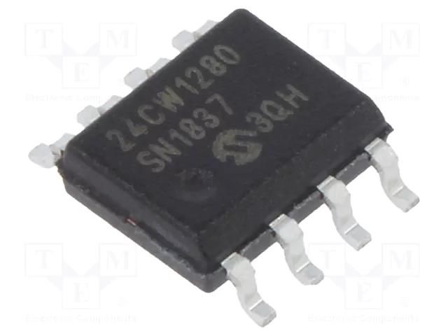 IC: EEPROM memory; 128kbEEPROM; I2C; 16kx8bit; 1.6÷5.5V; 1MHz; SO8 MICROCHIP TECHNOLOGY 24CW1280-I/SN