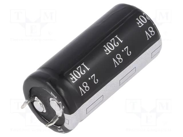 Supercapacitor; SNAP-IN; 120F; 2.8VDC; ±20%; Ø22.4x45.5mm; 12mΩ BIGCAP BUP002R8S127FA