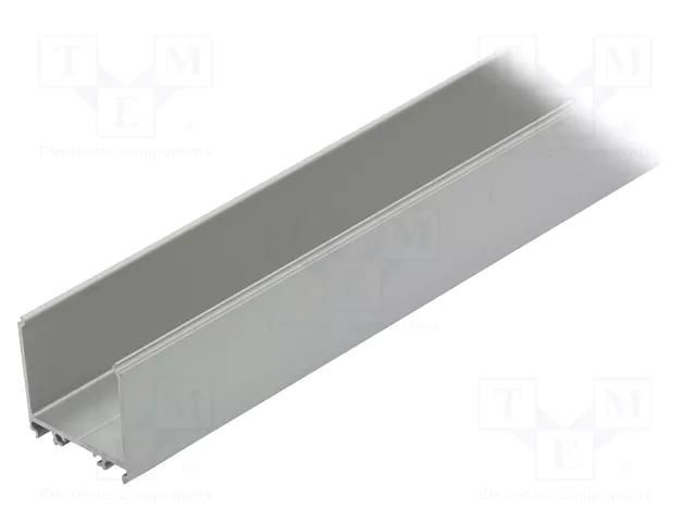 Profiles for LED modules; natural; L: 1m; VARIO30-08; aluminium TOPMET TOP-VAR30-08/A-1M