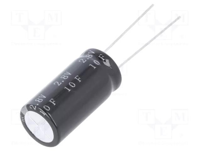 Supercapacitor; THT; 10F; 2.8VDC; ±20%; Ø12.5x26mm; 50mΩ; -40÷65°C BIGCAP BRP002R8L106FA