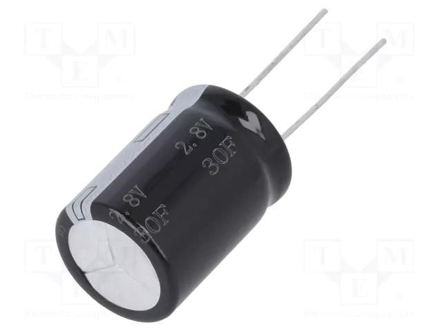 Supercapacitor; THT; 30F; 2.8VDC; ±20%; Ø18x25mm; 25mΩ; -40÷65°C BIGCAP BRP002R8L306FB