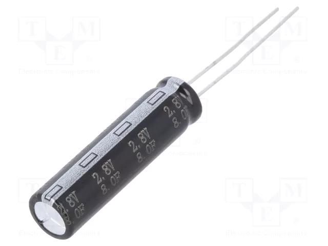 Supercapacitor; THT; 8F; 2.8VDC; ±20%; Ø8x32mm; 45mΩ; -40÷65°C BIGCAP BUP002R8L805FA