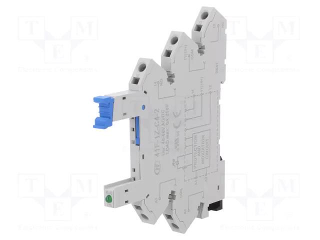 Socket; PIN: 5; 6A; 250VAC; for DIN rail mounting; spring clamps HONGFA RELAY 41F-1Z-C4-2