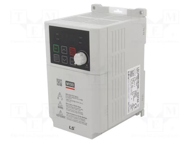 Inverter; Max motor power: 0.1kW; Usup: 200÷240VAC; 0÷400Hz; IN: 7 LS ELECTRIC LSLV0001M1001EOFNA