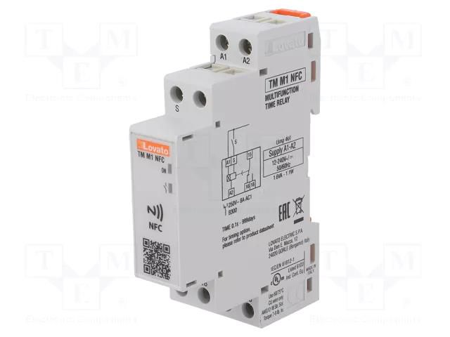 Timer; 1÷10days; SPDT; 250VAC/8A; Usup: 12÷240VAC; 12÷240VDC; TM LOVATO ELECTRIC TMM1NFC