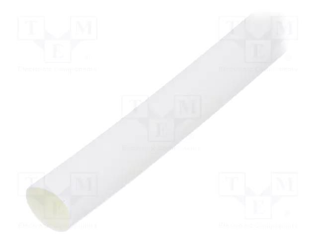 Heat shrink sleeve; thin walled; 3: 1; 6mm; L: 30m; white; -55÷135°C HELLERMANNTYTON TF31-6/2WH30
