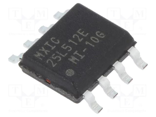 IC: FLASH memory; 512kbFLASH; SPI; 104MHz; 2.7÷3.6V; SOP8; serial MACRONIX INTERNATIONAL MX25L512EMI-10G