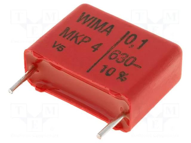 Capacitor: polypropylene; 100nF; 7x14x18mm; THT; ±10%; 15mm; 630VDC WIMA MKP4-100N/630