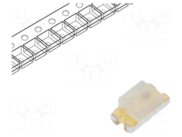 LED; red; SMD; 0603; 2.8÷10mcd; 2.1÷2.6VDC; 1.6x0.8x0.6mm; 170° BROADCOM (AVAGO) HSMS-C191