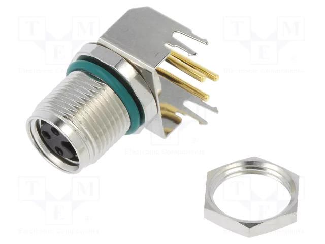 Connector: M8; female; PIN: 3; angled 90°; socket; 4A; IP68; 60V AMPHENOL LTW M8S-03PFFR-SF8001