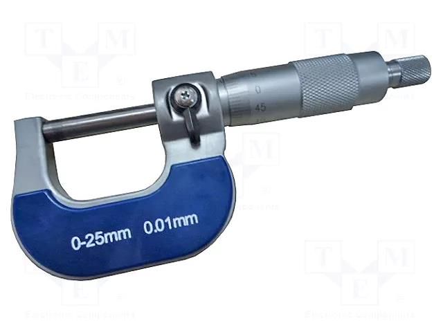 Micrometer; Range: 0÷25mm; bag NEWBRAND NB-MICR25