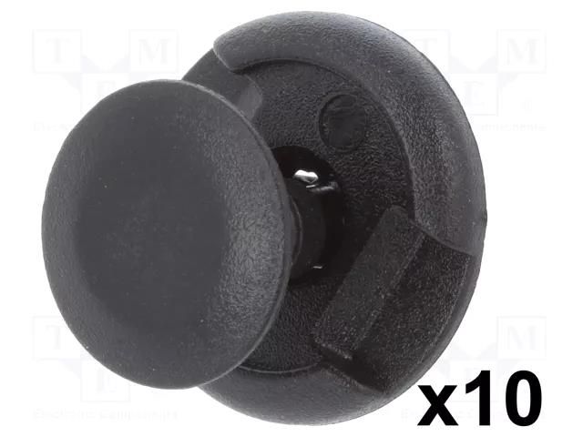 Rivet; 10pcs; Citroën,Fiat,Lexus,Peugeot,Suzuki,Toyota; black ROMIX RX-B23143