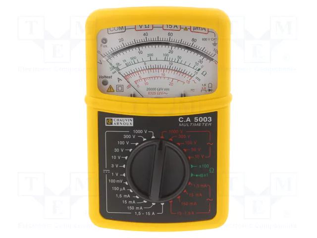 Analogue multimeter; VDC: 100mV,1V,3V,10V,30V,100V,300V,1kV CHAUVIN ARNOUX CA-5003
