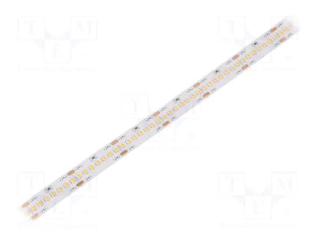 LED tape; white warm; 2216; LED/m: 280; 10mm; white PCB; IP20; 16W/m WISVA OPTOELECTRONICS HH-30KZI-2216GWNB