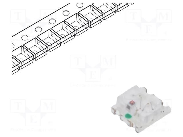 LED; red; SMD; 0805; 2.8÷10mcd; 2.1÷2.6VDC; 2x1.25x0.4mm; 130°; 20mA BROADCOM (AVAGO) HSMS-C177