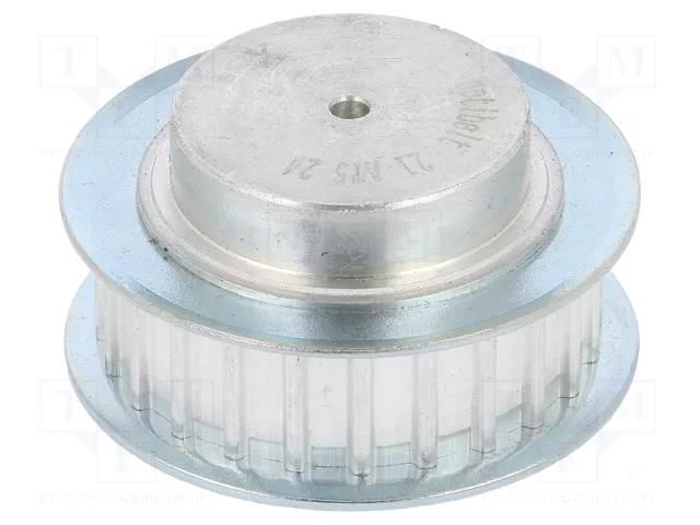 Belt pulley; AT5; W: 10mm; whell width: 21mm; Ø: 37mm; aluminium OPTIBELT 21-AT5-24-200ZA