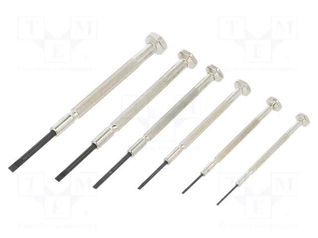 Kit: screwdrivers; precision; Phillips,slot; box; 6pcs. ENGINEER FUT.DM-30