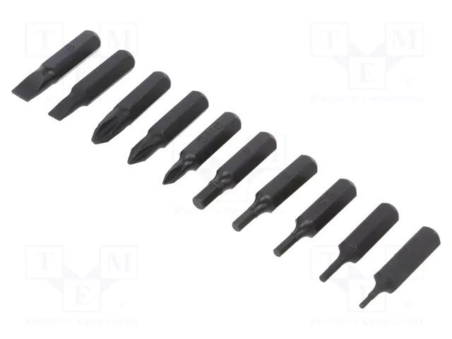 Kit: screwdriver bits; hex key,Phillips,slot; Overall len: 30mm ENGINEER FUT.DR-11