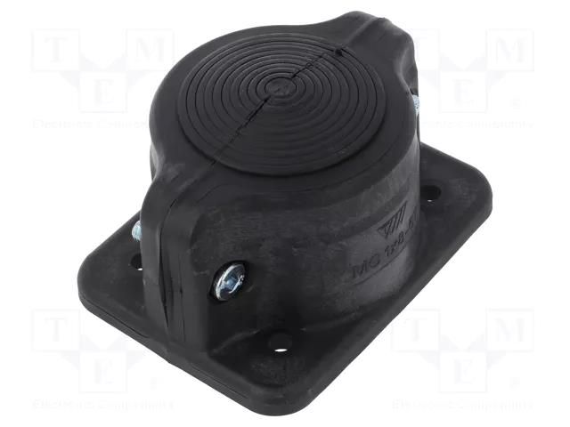 Grommet; black; Holes no: 1; -40÷90°C; UL94V-0; 8÷67mm; IP55 TRELLEBORG MC1-IP55-R9005-V0