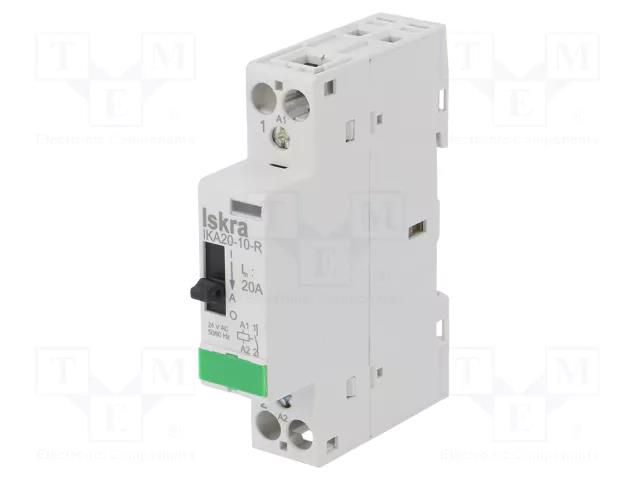 Contactor: 1-pole installation; 20A; 24VAC; NO; IKA-R ISKRA IKA20-10-R/24V