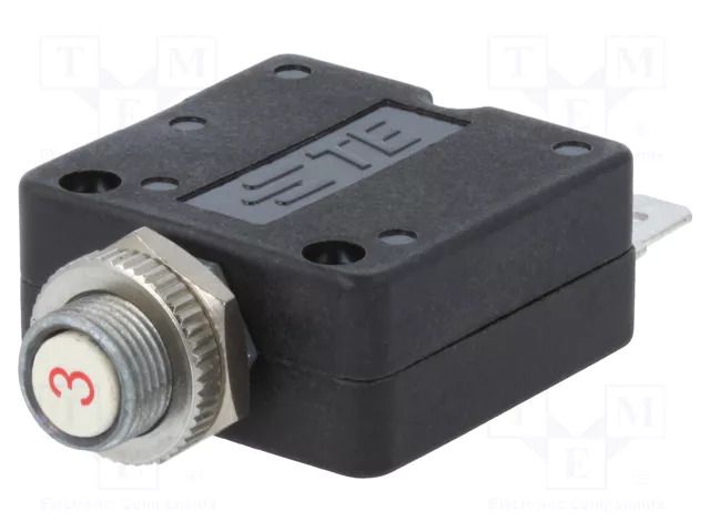 Circuit breaker; Urated: 250VAC; 50VDC; 3A; SPST-NC; Poles: 1; MCB TE Connectivity W58-XB1A4A-3