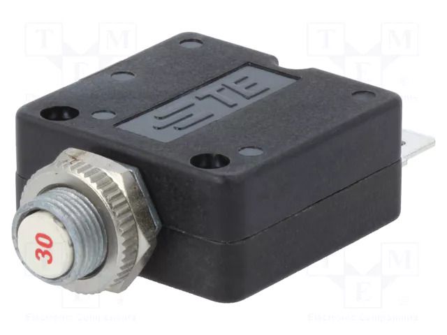 Circuit breaker; Urated: 250VAC; 50VDC; 30A; SPST-NC; Poles: 1; MCB TE Connectivity W58-XB1A4A-30