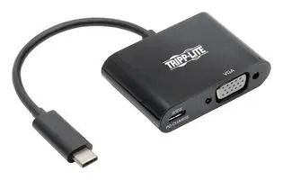 USB-C TO VGA ADAPTER W/PD CHARGE, BLACK U444-06N-VB-C