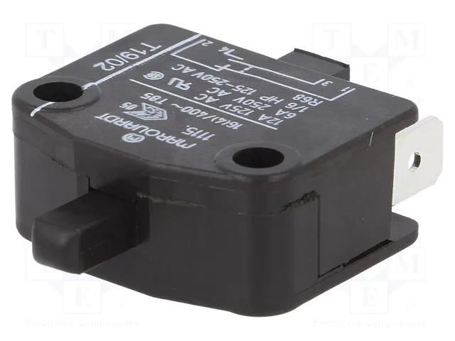 Microswitch SNAP ACTION; 16A/400VAC; SPST-NC; Rcont max: 100mΩ Marquardt 01115.2101-02