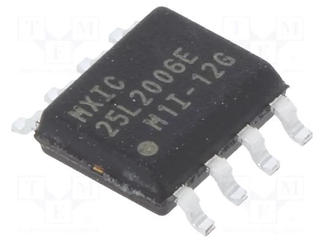 IC: FLASH memory; 2MbFLASH; SPI; 86MHz; 2.7÷3.6V; SOP8; serial MACRONIX INTERNATIONAL MX25L2006EM1I-12G
