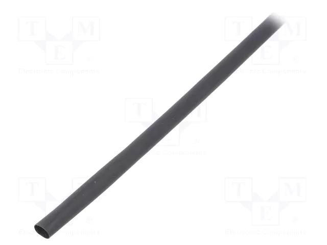 Heat shrink sleeve; glueless,flexible; 2: 1; 4.8mm; L: 1.2m; black TE Connectivity RNF-100-3/16-0-STK