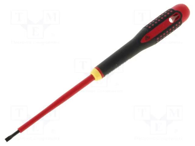 Screwdriver; insulated; slot; 3.5x0.6mm; Blade length: 100mm BAHCO SA.BE8230S