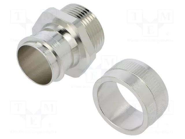 Straight terminal connector; Thread: metric,inside; brass; IP40 ANAMET EUROPE FCEN25-M25-FF