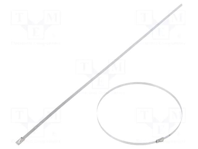 Cable tie; L: 362mm; W: 4.6mm; stainless steel AISI 304; 890N PANDUIT MLT4S-CP