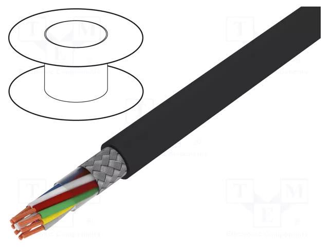 Wire; UNITRONIC® Li2YCYv (TP); 4x2x0.22mm2; PVC; black; 50V LAPP LI-2YCYV-4X2X0.22