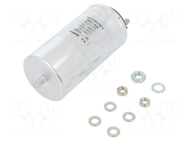 Capacitor: polypropylene; 30uF; Leads: screw M6; ESR: 6mΩ; M8 screw KEMET C44AFFP5300ZA0J