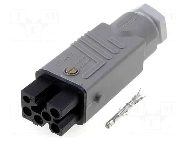 Connector: rectangular; ST; plug; female; PIN: 5; silver plated HIRSCHMANN STAK-5