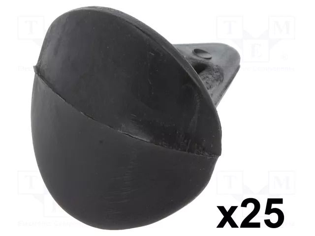 Trim clip; 25pcs; Fiat; OEM: 7684263; L: 17.3mm; polyamide; black ROMIX RX-10134