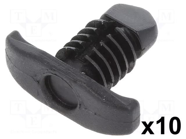 Gasket clip; 10pcs; Ford; L: 10.7mm; polyamide; black; Øhead: 13.6mm ROMIX RX-10460