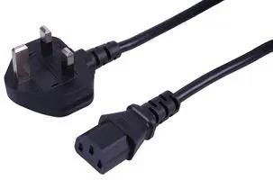 LEAD UK PLUG TO IEC C13 BLACK 0.75M PELB1203