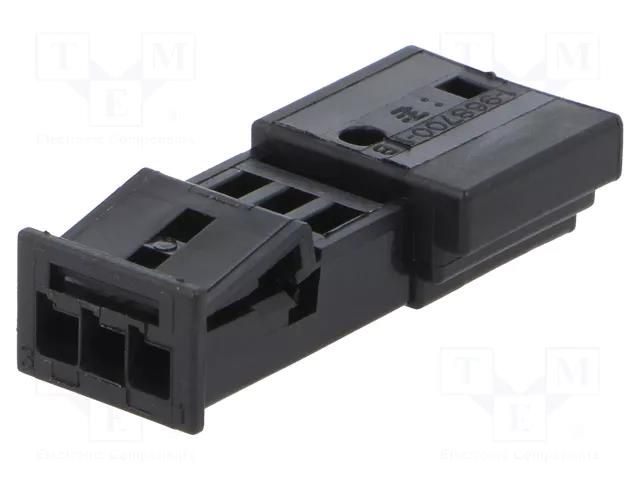 Automotive connector MQS PIN HEADER 3P TE Connectivity 1-968700-1