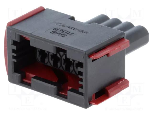 Connector: automotive; plug; female; JPT; PIN: 4; for cable; black TE Connectivity 1-963207-1