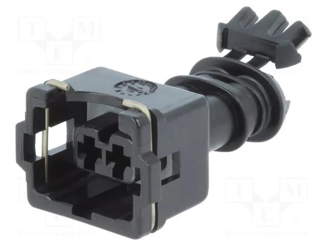 Connector: automotive; plug; female; JPT; for cable; PIN: 2; black TE Connectivity 282190-1